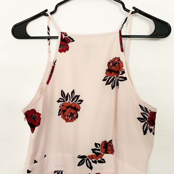 Ann Taylor Pink Floral Rose Sleeveless Midi Dress - Picture 7 of 8